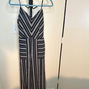 Monteau Black & White Striped Romper